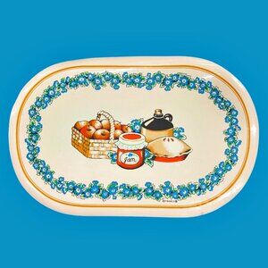 Vintage Franco Vinyl Placemats Set of 4 Country Kitchen Farmhouse Decor Jam Pie